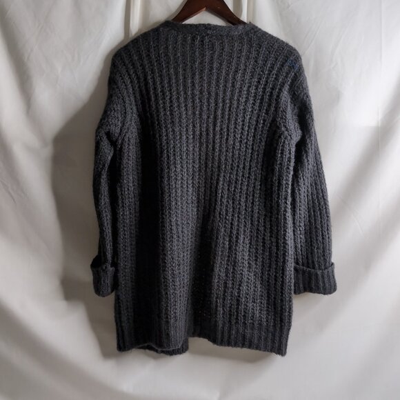 Berretti Women's Gray Knitted Sweater/Cardigan with Side Pockets, Small - Picture 2 of 6